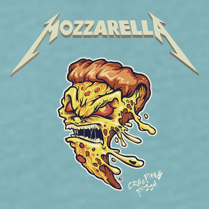 Mozzarella Creeping Pizza Foodie Chef Baker Cook Heavy Sueded Cloud Jersey T-Shirt