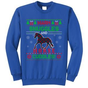 Merry Christmas Pajama Ugly Sweater Horse Plaid Outfit Xmas Funny Gift Sweatshirt