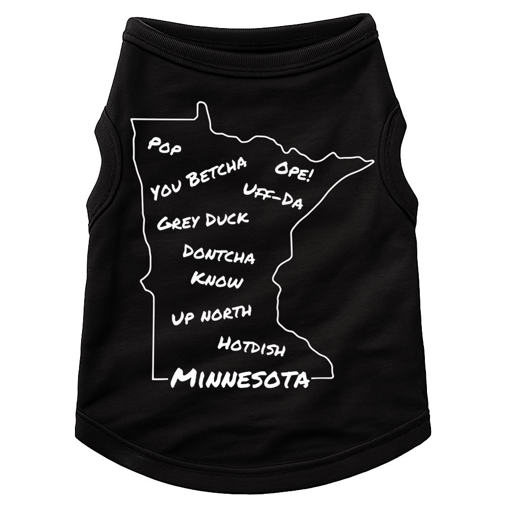 Minnesota Common Phrase Funny Midwestern Design Doggie Tank