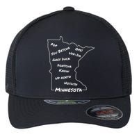 Minnesota Common Phrase Funny Midwestern Design Flexfit Unipanel Trucker Cap
