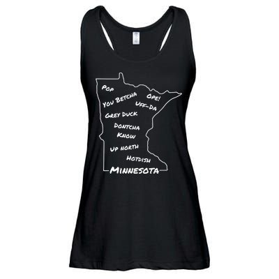 Minnesota Common Phrase Funny Midwestern Design Ladies Essential Flowy Tank