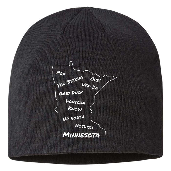 Minnesota Common Phrase Funny Midwestern Design Sustainable Beanie