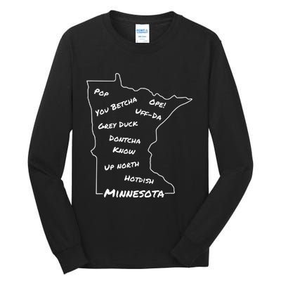 Minnesota Common Phrase Funny Midwestern Design Tall Long Sleeve T-Shirt