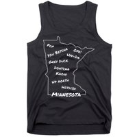 Minnesota Common Phrase Funny Midwestern Design Tank Top