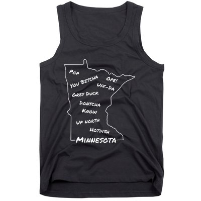 Minnesota Common Phrase Funny Midwestern Design Tank Top