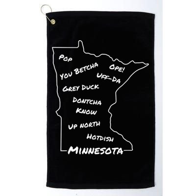 Minnesota Common Phrase Funny Midwestern Design Golf Towel