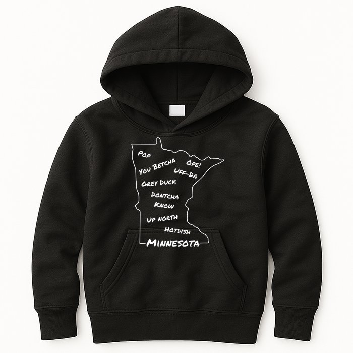 Minnesota Common Phrase Funny Midwestern Design Kids Hoodie