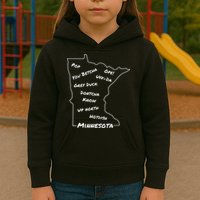 Minnesota Common Phrase Funny Midwestern Design Kids Hoodie