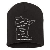 Minnesota Common Phrase Funny Midwestern Design Short Acrylic Beanie