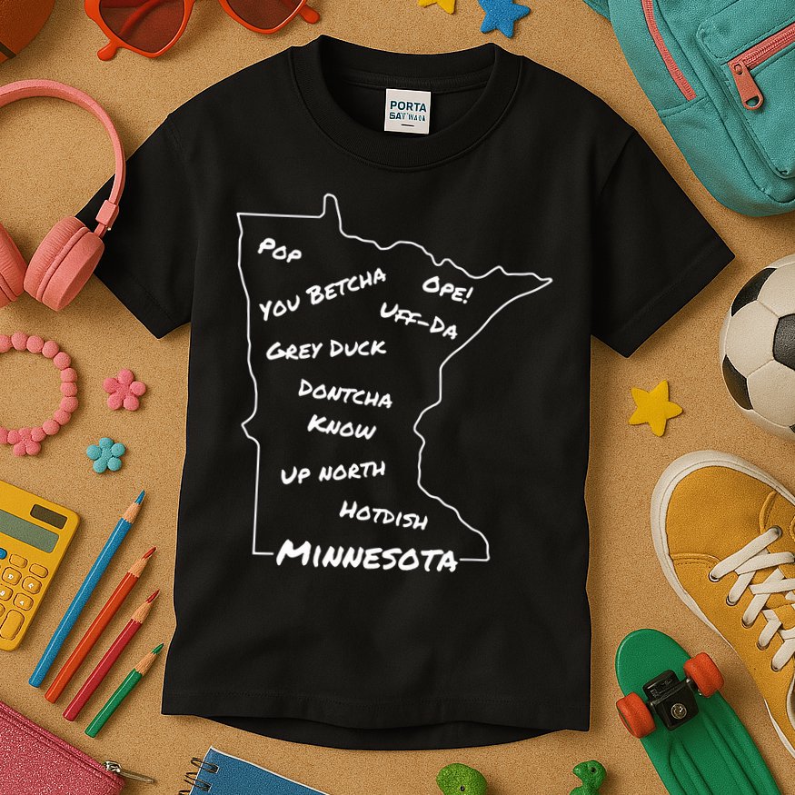 Minnesota Common Phrase Funny Midwestern Design Kids T-Shirt