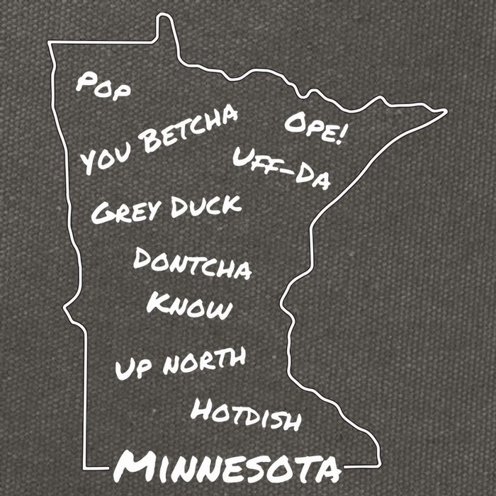 Minnesota Common Phrase Funny Midwestern Design Cotton Canvas Backpack