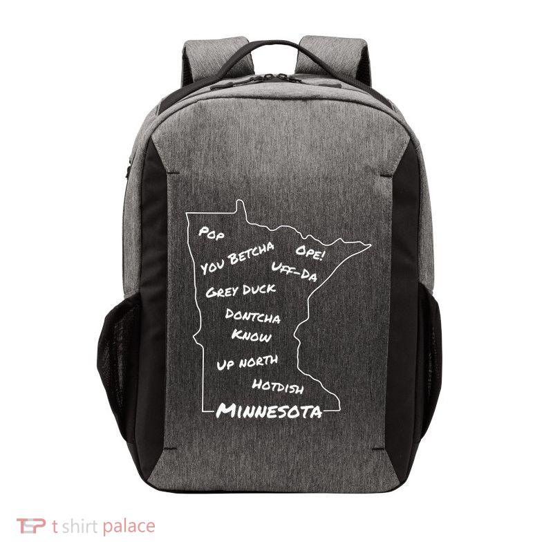 Minnesota Common Phrase Funny Midwestern Design Vector Backpack