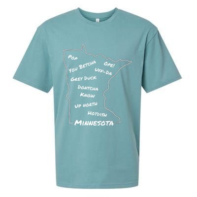Minnesota Common Phrase Funny Midwestern Design Sueded Cloud Jersey T-Shirt