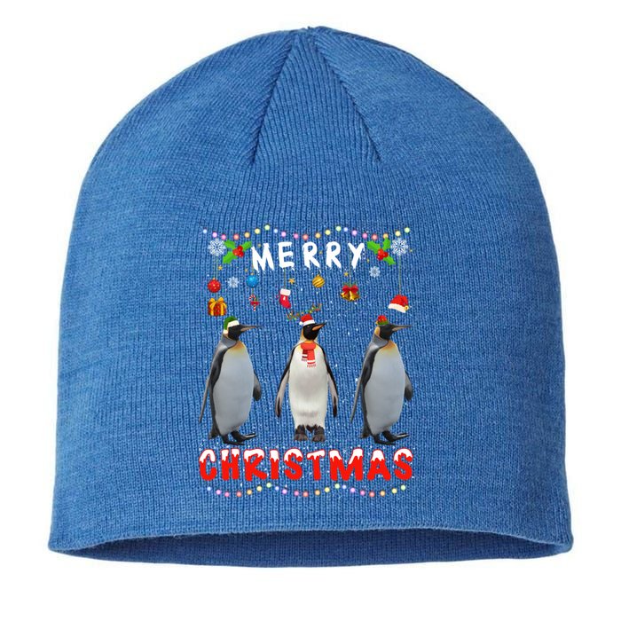 Merry Christmas Penguin Xmas Funny Animals Pajama Funny Gift Sustainable Beanie