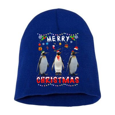 Merry Christmas Penguin Xmas Funny Animals Pajama Funny Gift Short Acrylic Beanie