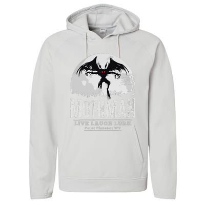 Mothman Cryptid Point Pleasant cryptozoology Halloween Performance Fleece Hoodie