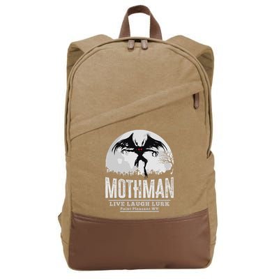 Mothman Cryptid Point Pleasant cryptozoology Halloween Cotton Canvas Backpack