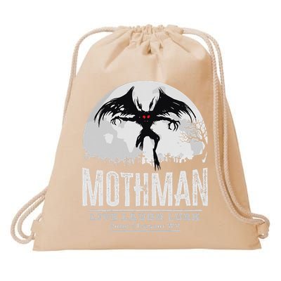 Mothman Cryptid Point Pleasant cryptozoology Halloween Drawstring Bag