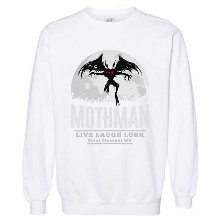 Mothman Cryptid Point Pleasant cryptozoology Halloween Garment-Dyed Sweatshirt