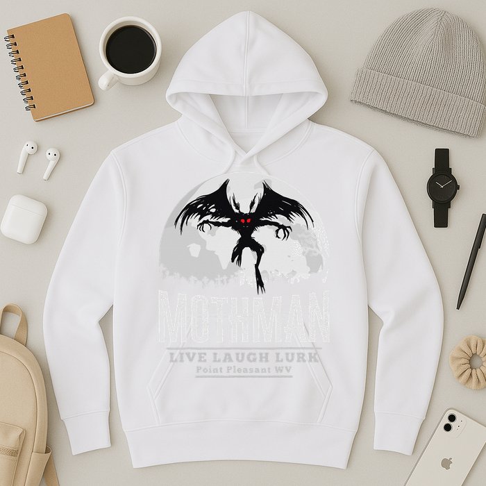 Mothman Cryptid Point Pleasant cryptozoology Halloween Hoodie