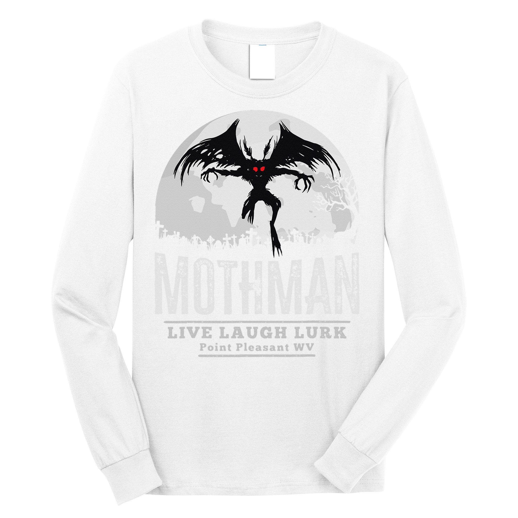 Mothman Cryptid Point Pleasant cryptozoology Halloween Long Sleeve Shirt