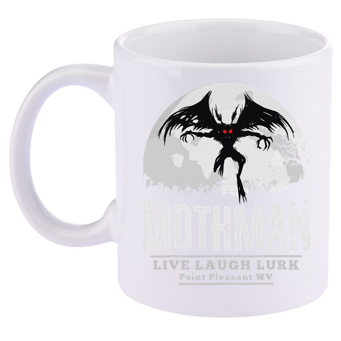 Mothman Cryptid Point Pleasant cryptozoology Halloween 11oz C Handle Ceramic Mug