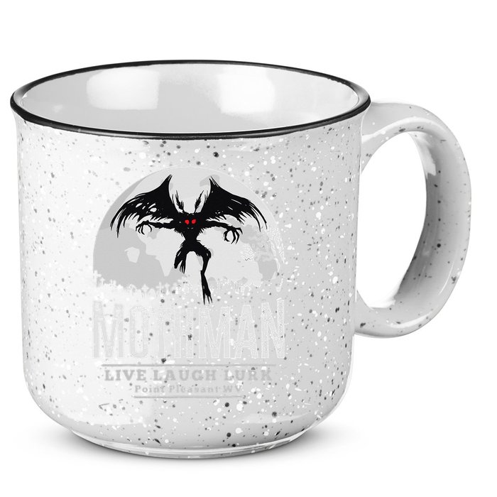 Mothman Cryptid Point Pleasant cryptozoology Halloween 15oz Campfire Ceramic Mug