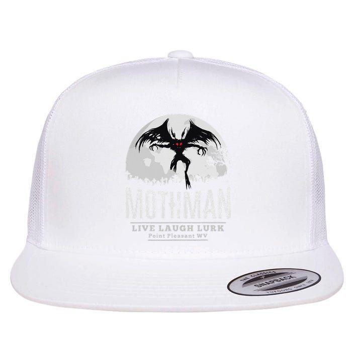 Mothman Cryptid Point Pleasant cryptozoology Halloween Flat Bill Trucker Hat