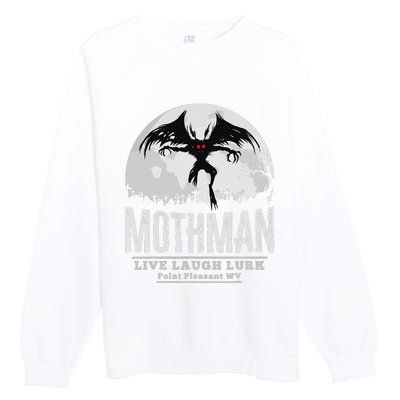 Mothman Cryptid Point Pleasant cryptozoology Halloween Premium Crewneck Sweatshirt