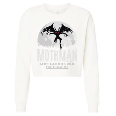 Mothman Cryptid Point Pleasant cryptozoology Halloween Cropped Pullover Crew