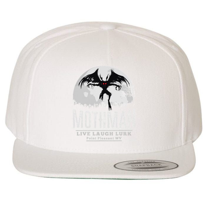 Mothman Cryptid Point Pleasant cryptozoology Halloween Wool Snapback Cap