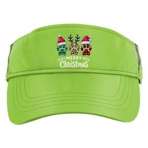 Merry Christmas Paws Holiday Season Winter Vibes Christmas Gift Adult Drive Performance Visor