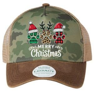 Merry Christmas Paws Holiday Season Winter Vibes Christmas Gift Legacy Tie Dye Trucker Hat