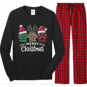 Merry Christmas Paws Holiday Season Winter Vibes Christmas Gift Long Sleeve Pajama Set