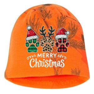 Merry Christmas Paws Holiday Season Winter Vibes Christmas Gift Kati - Camo Knit Beanie