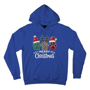 Merry Christmas Paws Holiday Season Winter Vibes Christmas Gift Hoodie