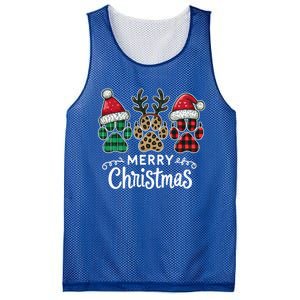 Merry Christmas Paws Holiday Season Winter Vibes Christmas Gift Mesh Reversible Basketball Jersey Tank