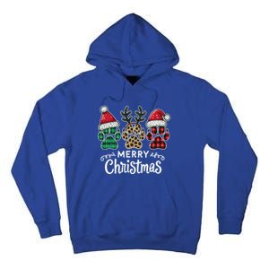 Merry Christmas Paws Holiday Season Winter Vibes Christmas Gift Tall Hoodie