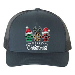 Merry Christmas Paws Holiday Season Winter Vibes Christmas Gift Yupoong Adult 5-Panel Trucker Hat