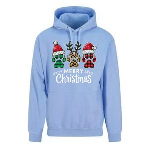 Merry Christmas Paws Holiday Season Winter Vibes Christmas Gift Unisex Surf Hoodie