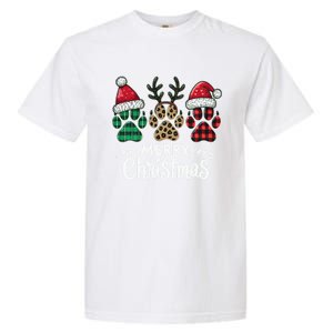 Merry Christmas Paws Holiday Season Winter Vibes Christmas Gift Garment-Dyed Heavyweight T-Shirt