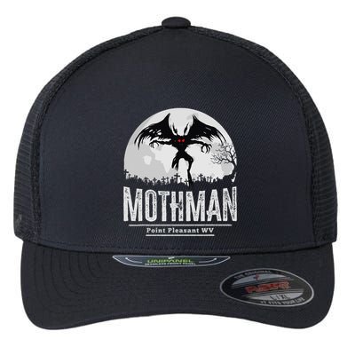 Mothman Cryptid Point Pleasant Cryptozoology Halloween Flexfit Unipanel Trucker Cap