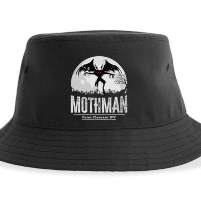 Mothman Cryptid Point Pleasant Cryptozoology Halloween Sustainable Bucket Hat