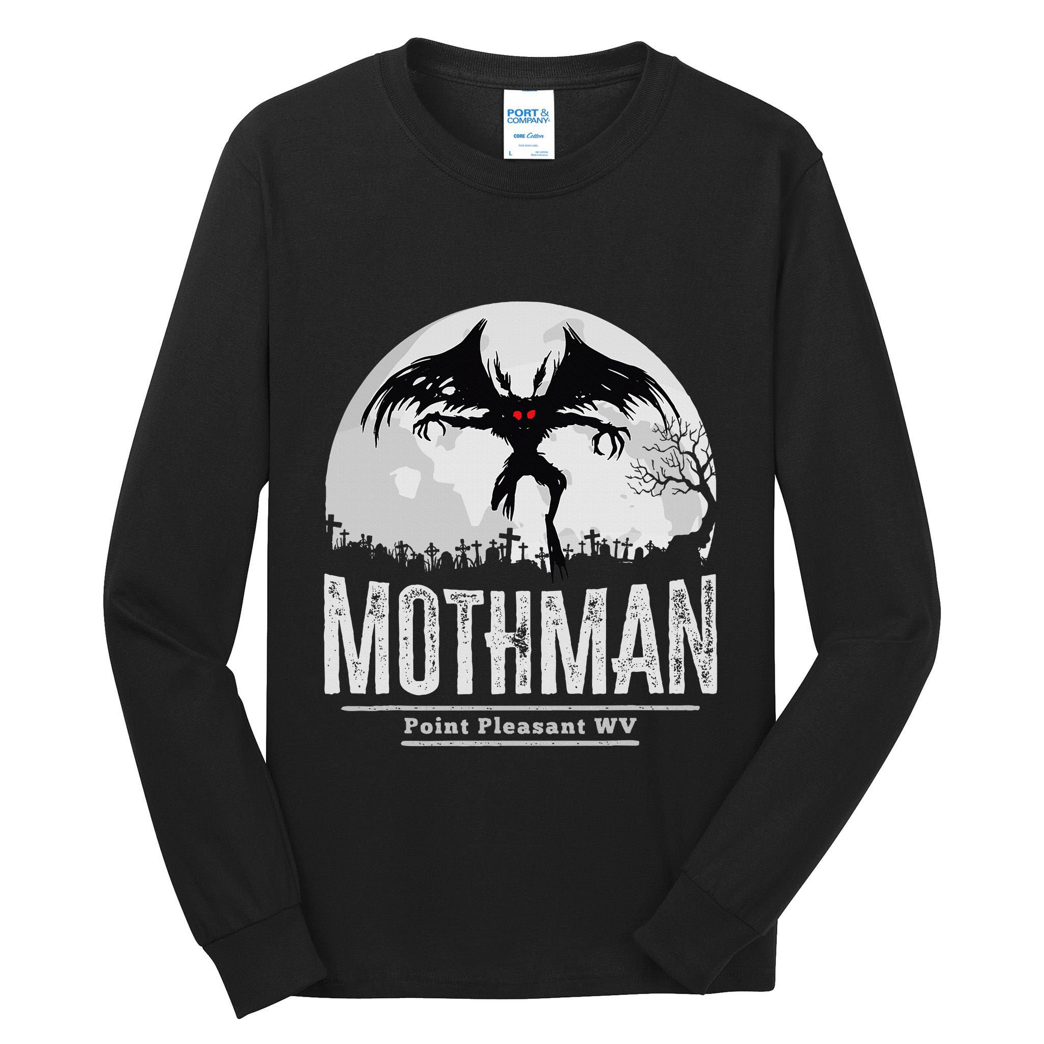 Mothman Cryptid Point Pleasant Cryptozoology Halloween Tall Long Sleeve T-Shirt