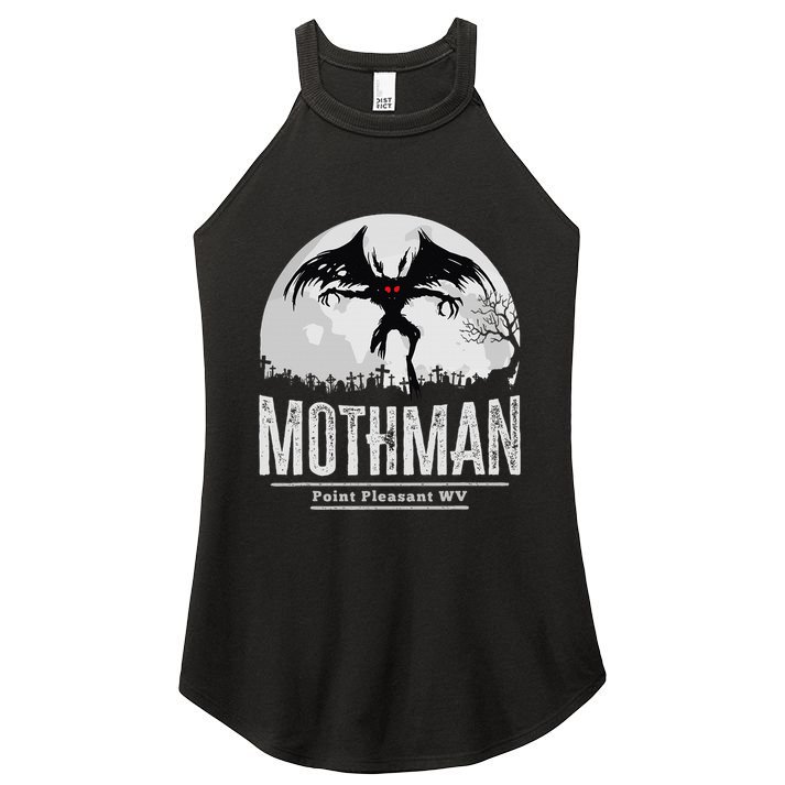 Mothman Cryptid Point Pleasant Cryptozoology Halloween Women's Perfect Tri Rocker Tank
