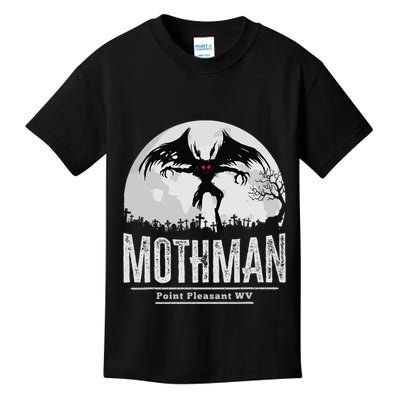 Mothman Cryptid Point Pleasant Cryptozoology Halloween Kids T-Shirt
