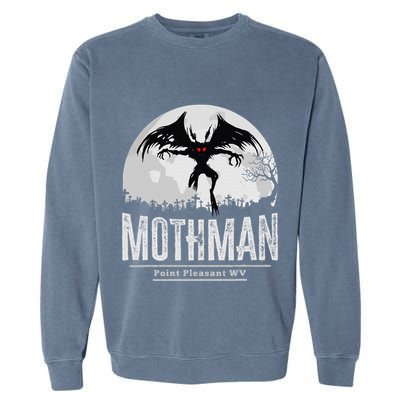 Mothman Cryptid Point Pleasant Cryptozoology Halloween Garment-Dyed Sweatshirt