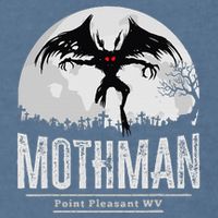 Mothman Cryptid Point Pleasant Cryptozoology Halloween Garment-Dyed Sweatshirt