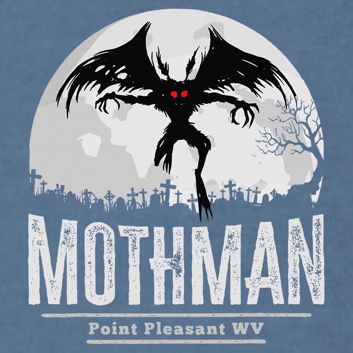 Mothman Cryptid Point Pleasant Cryptozoology Halloween Garment-Dyed Sweatshirt