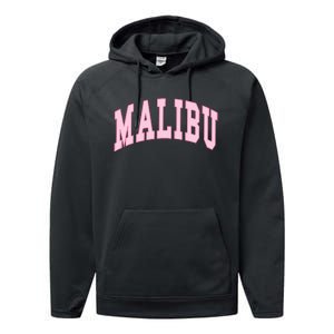 Malibu California Preppy Varsity Classic Performance Fleece Hoodie